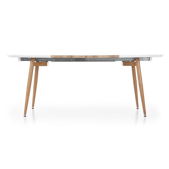 EDWARD Extendable Table Honey Oak / White; Legs: Honey Oak (2p=1pc)