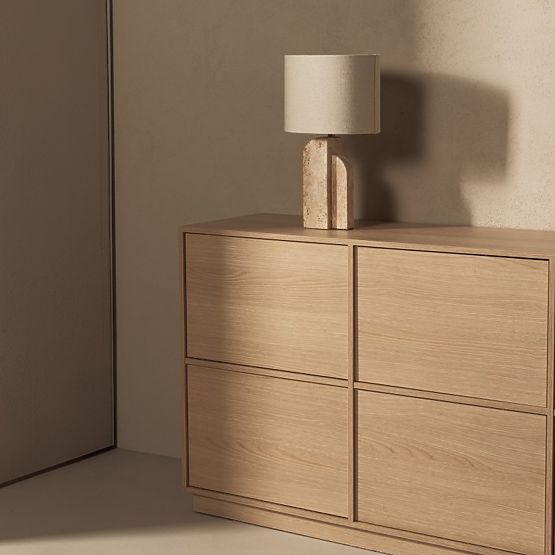 Eight-Door Japandi Sideboard in Lindberg Oak