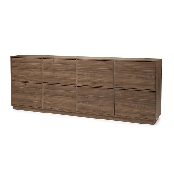 Eight-Door Japandi Sideboard in Royal Walnut