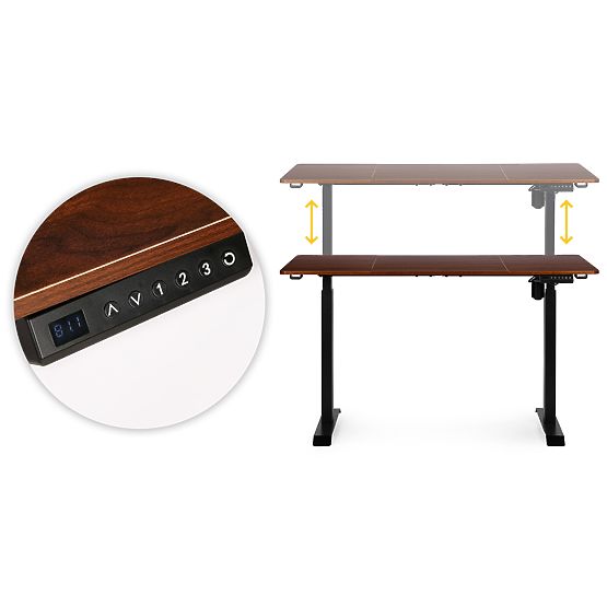 Electric Adjustable Desk 140x70 cm, Height Adjustable 76-121 cm ModernHome