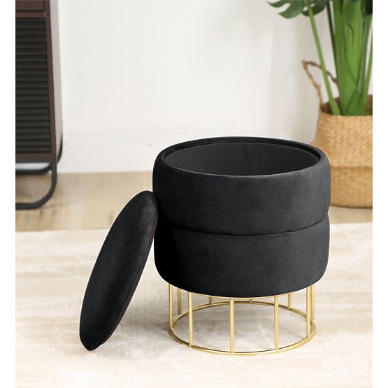 ELZA BLACK POUF