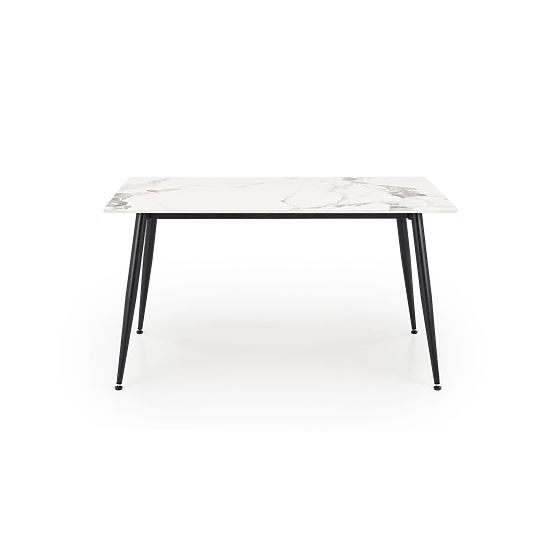 EMILIO 140 Table Top - White Marble, Legs - Black (2p=1pc)