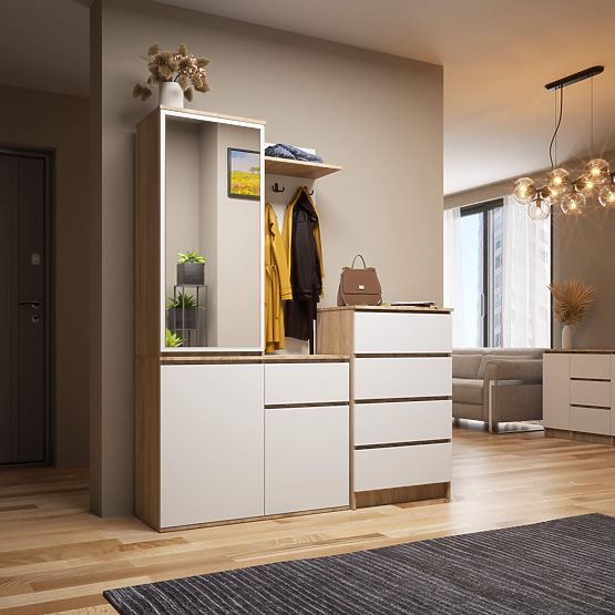 ENTRO PK HALLWAY SET OAK SONOMA / WHITE