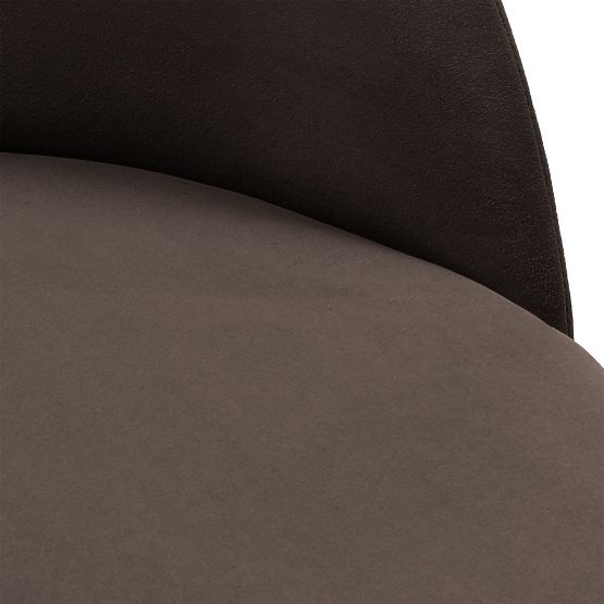 Enzo Swivel Chair, Rounded Shapes, Chocolate/Espresso, Velvet