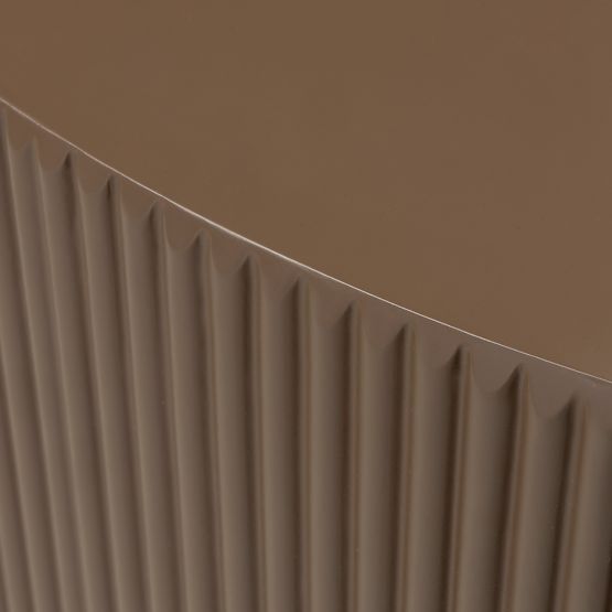 Ermanno Coffee Table, 90 cm, Mocha, Grooved