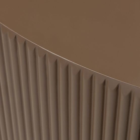 Ermanno Coffee Table, 90 cm, Mocha, Grooved