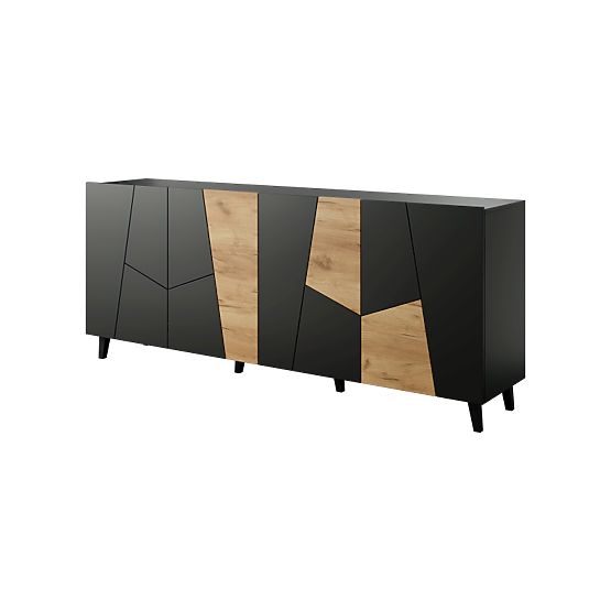 ETNA Dresser Black Matte/ Black Matte/ Craft Oak