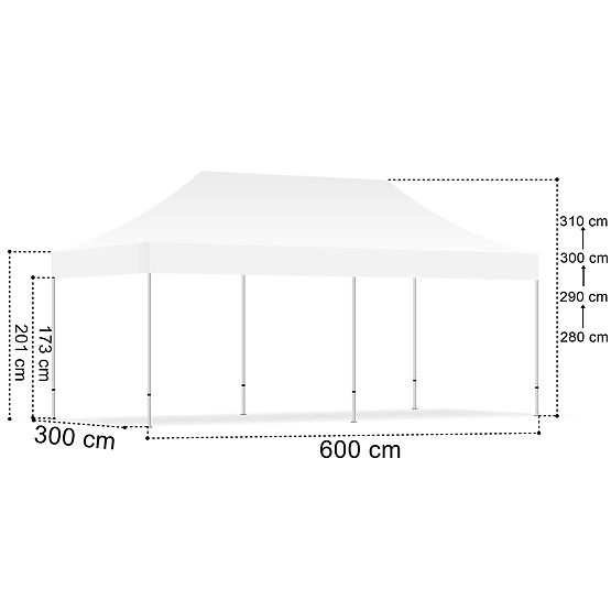 Express Trade Pavilion - 3x6 m - Green