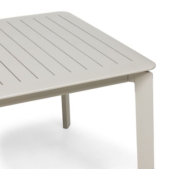 Extendable Garden Table Canelli 205-286 cm, Aluminum, Rectangular, Light Beige