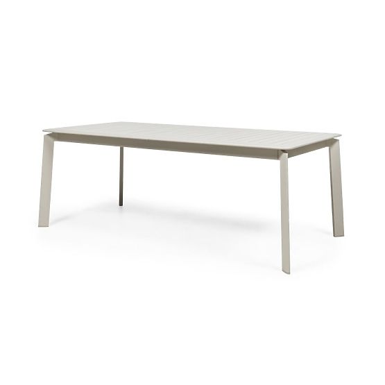 Extendable Garden Table Canelli 205-286 cm, Aluminum, Rectangular, Light Beige