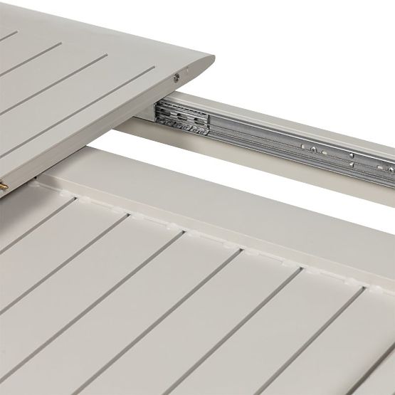 Extendable Garden Table Canelli 205-286 cm, Aluminum, Rectangular, Light Beige