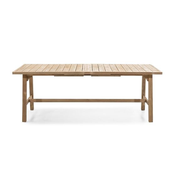 Extendable Garden Table Castello, 200-295 cm, Teak Look, Acacia Wood FSC