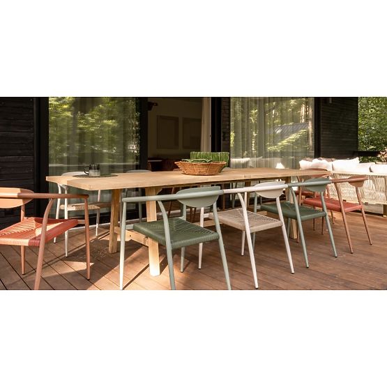 Extendable Garden Table Castello, 200-295 cm, Teak Look, Acacia Wood FSC