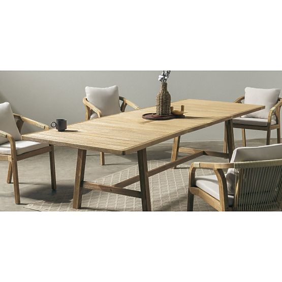 Extendable Garden Table Castello, 200-295 cm, Teak Look, Acacia Wood FSC