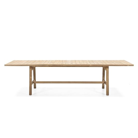 Extendable Garden Table Castello, 200-295 cm, Teak Look, Acacia Wood FSC