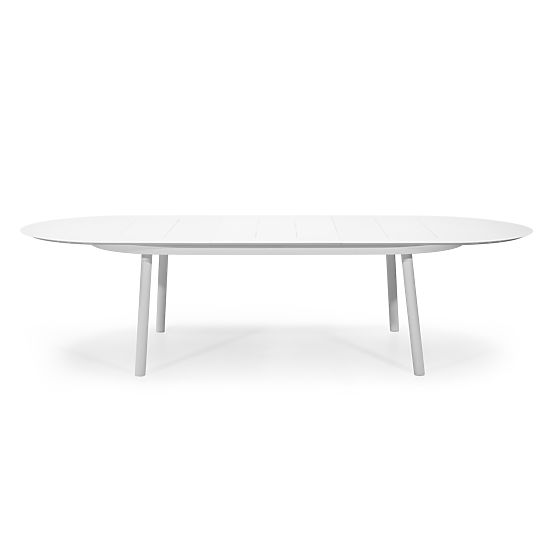 Extendable Garden Table Marinelli 230-300 cm, Aluminum, White