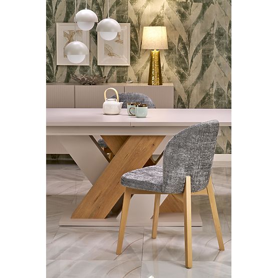 Extendable Table BRANDON 160-200/90 cm Cashmere/Cremona Oak (2p=1pc)