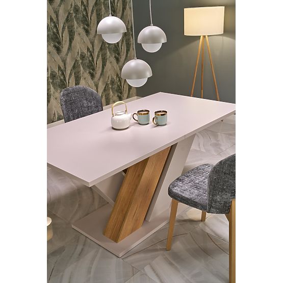 Extendable Table BRANDON 160-200/90 cm Cashmere/Cremona Oak (2p=1pc)
