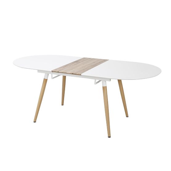 Extendable Table CALIBER White / San Remo Oak (1p=1pc)