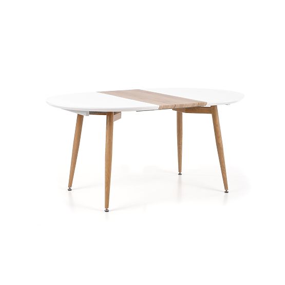 Extendable Table EDWARD White / San Remo Oak (2p=1pc)