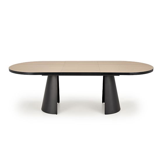 Extendable Table GIACOMO, Top - Natural, Leg - Black (2p=1pc)