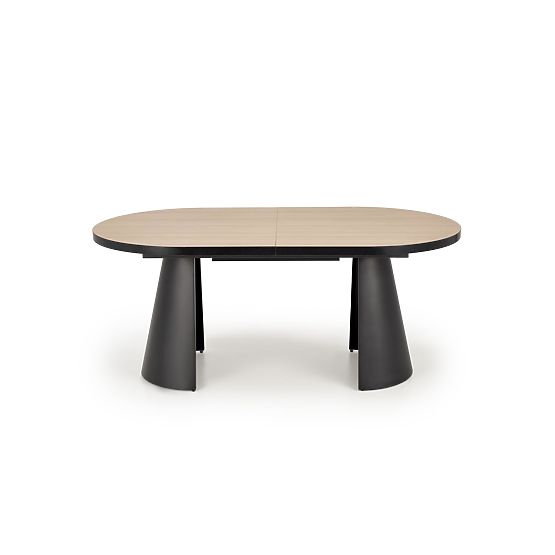 Extendable Table GIACOMO, Top - Natural, Leg - Black (2p=1pc)