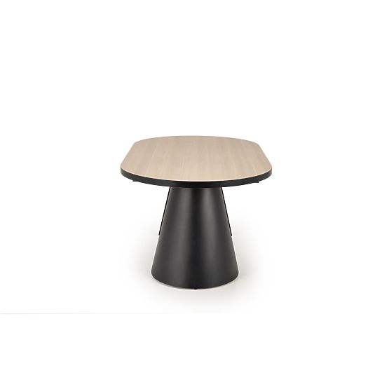 Extendable Table GIACOMO, Top - Natural, Leg - Black (2p=1pc)
