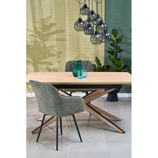 Extendable Table JAMES, Natural/Black (2p=1pc)