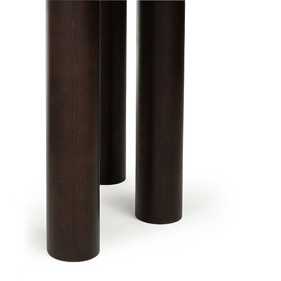 Extendable Table Loa 140-200 cm, Oak Veneer, Walnut, Beech Wood, Rounded