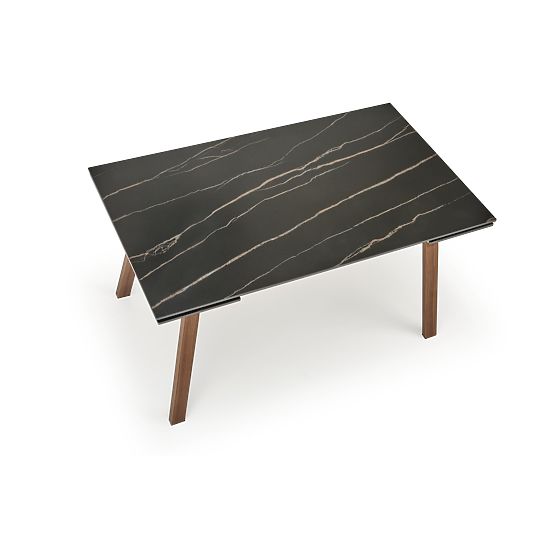 Extendable Table LOZANO, Black Marble / Walnut (2p=1pc)