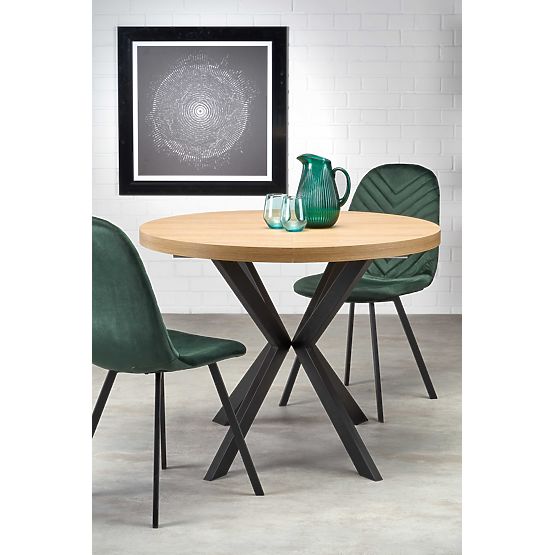 Extendable Table PERONI Golden Oak - Black
