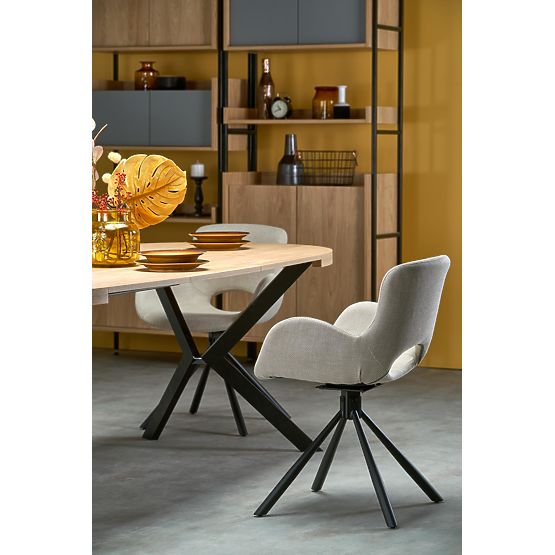 Extendable Table PERONI Golden Oak - Black