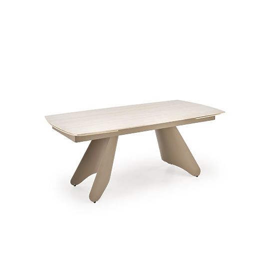 Extendable Table SALIX, Travertine / Cashmere (2p=1pc)