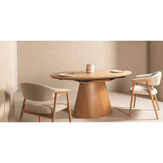 Extendable Table Solan 160-200 cm, Oval, Natural