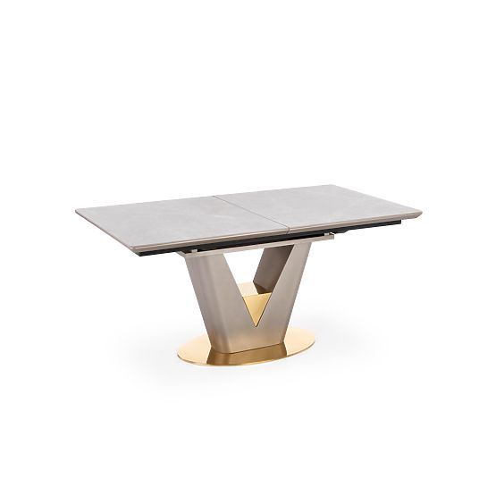 Extendable Table VALENTINO Light Gray/Gold