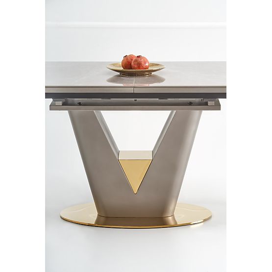 Extendable Table VALENTINO Light Gray/Gold