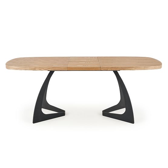 Extendable Table VELDON, Top - Natural Oak, Legs - Black (2p=1pc)