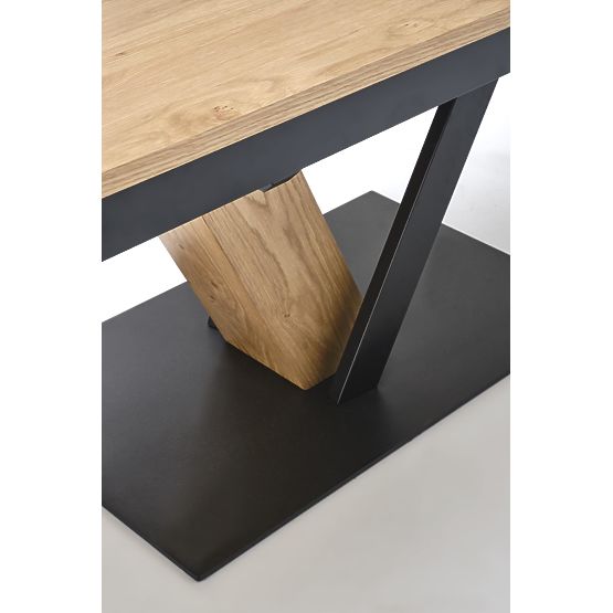 FANIS extendable table, natural/black (3p=1pc)
