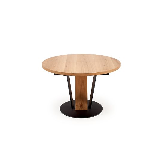 FANIS round extendable table, natural/black (3p=1pc)