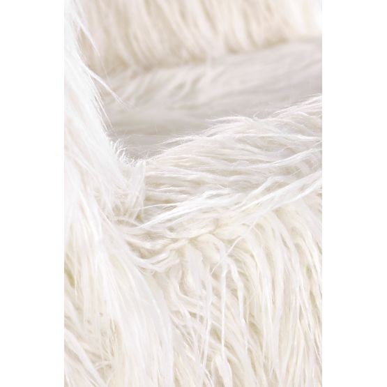 Faux fur rocking chair AUSTIN - cream