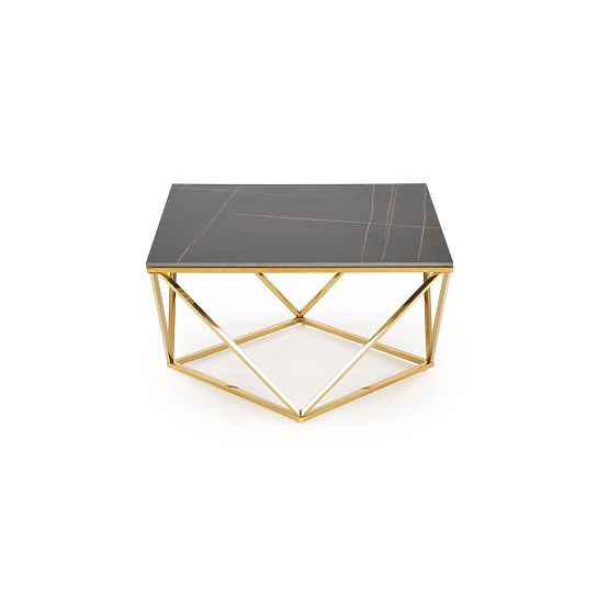 FELICIA coffee table frame - gold, top - black marble (2p=1pc)