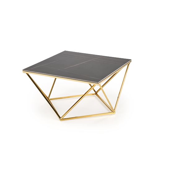 FELICIA coffee table frame - gold, top - black marble (2p=1pc)