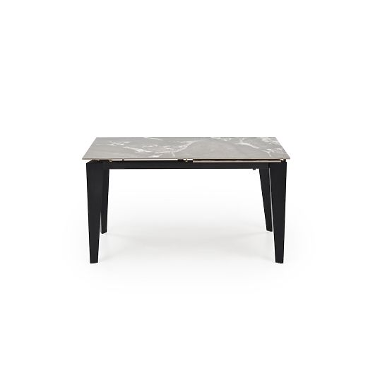 FELIX extendable table, top - gray marble, legs - black (2p=1pc)