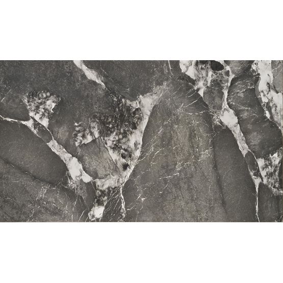 FELIX extendable table, top - gray marble, legs - black (2p=1pc)