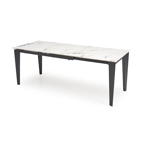 FELIX Extendable Table, Top - White Marble, Legs - Black (2p=1pc)