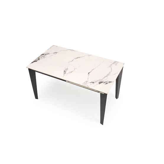 FELIX Extendable Table, Top - White Marble, Legs - Black (2p=1pc)