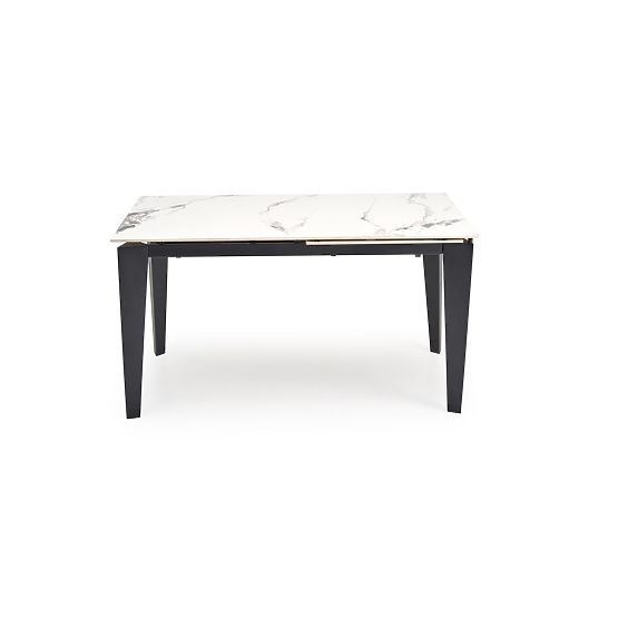 FELIX Extendable Table, Top - White Marble, Legs - Black (2p=1pc)