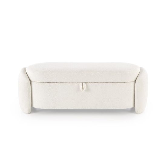 FICARIA bench with storage function cream (1P=1PC)