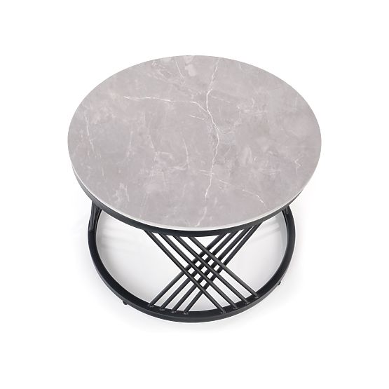 FLAMINGO Set of 2 Tables, Ash Marble/Black (2p=1pc)