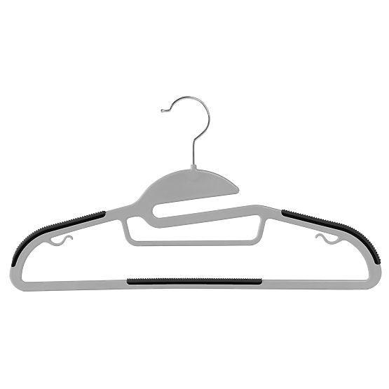 Flexi Hanger Set of 10 Pieces Grey-Black